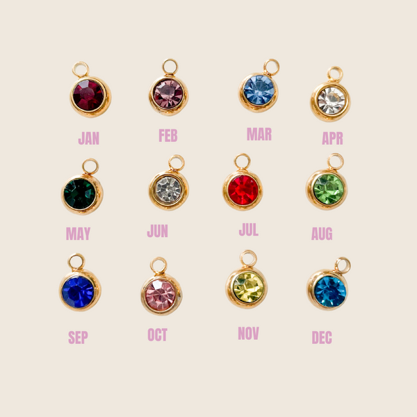 TO ME XO ME (INITIAL & BIRTHSTONE) - PLANNER CHARM