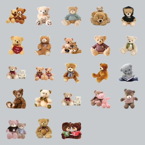 90s Retro Teddy Bears - Sticker Pack