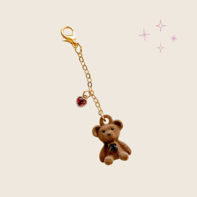 MR. BEAR & THE RUBY HEART - PLANNER CHARM