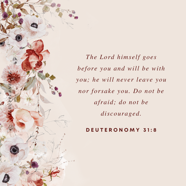 DEUTERONOMY 31:8 - Journaling Card – LUCY PLANS LIFE